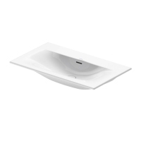 Immagine di Duravit VIU lavabo consolle 83 cm, con troppopieno, lato inferiore smaltato, colore bianco 2344830060
