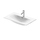 Duravit VIU lavabo consolle 73 cm, monoforo, con troppopieno, con bordo per rubinetteria, lato inferiore smaltato, WonderGliss, colore bianco 23447300001