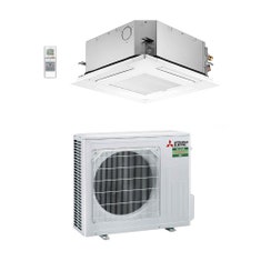 Immagine di Mitsubishi SLZ-M Cassetta a 4 vie Climatizzatore a cassetta monosplit inverter | unità esterna 4.6 kW unità interna 18000 BTU SUZ-M50VA+SLZ-M50FA2