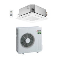 Immagine di Mitsubishi SLZ-M Cassetta a 4 vie Climatizzatore a cassetta monosplit inverter | unità esterna 5.7 kW unità interna 21000 BTU SUZ-M60VA+SLZ-M60FA2