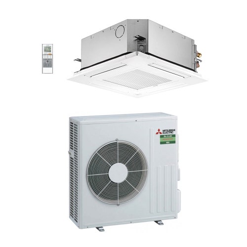Immagine di Mitsubishi SLZ-M Cassetta a 4 vie Climatizzatore a cassetta monosplit inverter | unità esterna 5.7 kW unità interna 21000 BTU SUZ-M60VA+SLZ-M60FA2