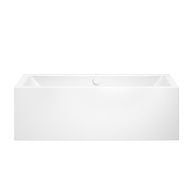 MEISTERSTÜCK CONODUO 2 vasca da bagno con rivestimento smaltato su 3 lati 170x75 cm con colonna di scarico KA 4080, colore bianco alpino