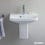 Immagine di Duravit P3 COMFORTS lavamani 45 cm, monoforo, con troppopieno, con bordo per rubinetteria, lato inferiore smaltato, colore bianco 0716450000