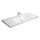Duravit P3 COMFORTS lavabo consolle 125 cm, monoforo, con troppopieno, con bordo per rubinetteria, WonderGliss, colore bianco 23321200001