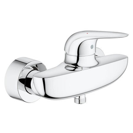 Immagine di Grohe EUROSTYLE miscelatore monocomando per doccia, con limitatore di temperatura e portata regolabile, finitura cromo 23722003