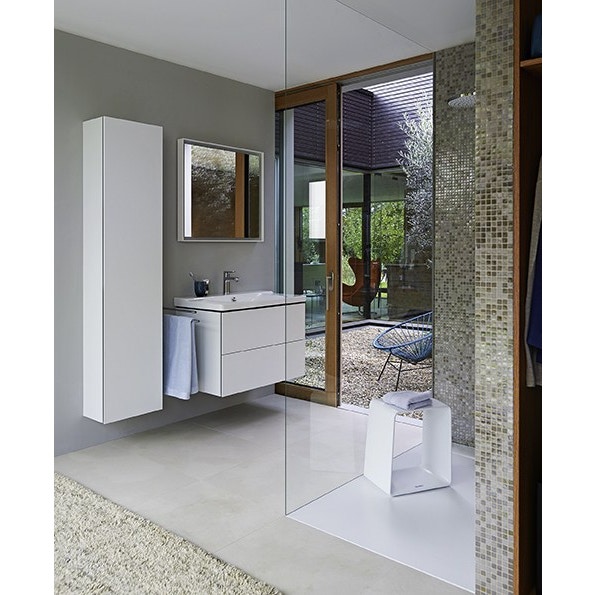 Immagine di Duravit P3 COMFORTS lavabo consolle 65 cm, monoforo, con troppopieno, con bordo per rubinetteria, lato inferiore smaltato, WonderGliss, colore bianco 23326500001