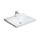 Duravit P3 COMFORTS lavabo consolle 65 cm, monoforo, con troppopieno, con bordo per rubinetteria, lato inferiore smaltato, WonderGliss, colore bianco 23326500001