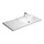 Duravit P3 COMFORTS lavabo consolle asimmetrico 125 cm, monoforo, con troppopieno, con bordo per rubinetteria, bacino a destra, colore bianco 2334120000