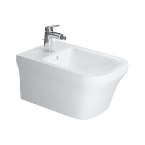 Immagine di Duravit P3 COMFORTS bidet sospeso monoforo, con troppopieno, con bordo per rubinetteria, colore bianco 2268150000