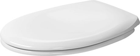 Immagine di Duravit DURAPLUS sedile con coperchio, con chiusura rallentata, cerniere in acciaio inox, colore bianco 0064290000