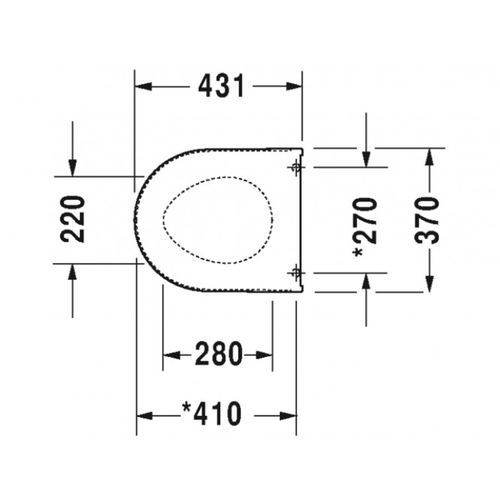 Immagine di Duravit DARLING NEW sedile con coperchio con cerniere in acciaio inox, con chiusura rallentata, rimovibile, colore bianco 0069890000