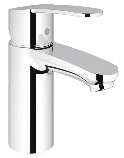 Immagine di Grohe EUROSTYLE COSMOPOLITAN miscelatore monocomando H.16 cm, per lavabo, con risparmio idrico, senza scarico, finitura cromo 3246820E
