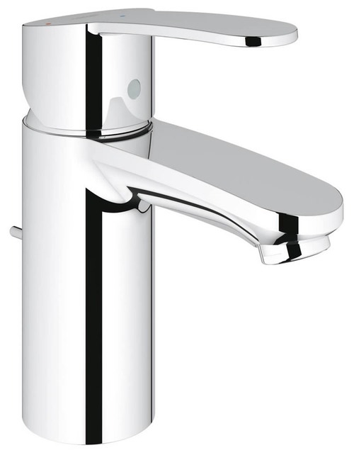 Immagine di Grohe EUROSTYLE miscelatore monocomando H.16 cm, per lavabo, con scarico, finitura cromo 2337420E