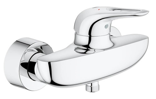 Immagine di Grohe EUROSTYLE miscelatore monocomando per doccia, a parete, con limitatore di portata e di temperatura, finitura cromo 33590003