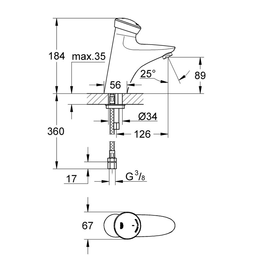 Rubinetto per lavabo 
