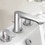 Immagine di Grohe EUROSTYLE COSMOPOLITAN batteria a 3 fori per lavabo, bocca con mousseur e scarico, finitura cromo 20208002
