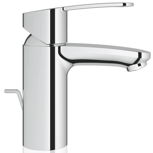Immagine di Grohe EUROSTYLE COSMOPOLITAN miscelatore monocomando H.16 cm, per lavabo, con limitatore di portata e scarico, finitura cromo 3355220E