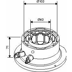 Immagine di Bosch Adattatore coassiale diametro 60/100 con prese di analisi combustione 7719003381