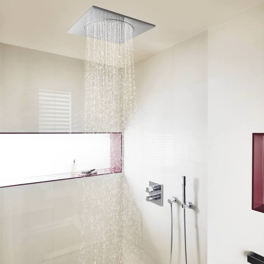 Immagine di Grohe Allure Miscelatore Termostatico ad Incasso per Doccia Parte Esterna finitura cromo 19380000