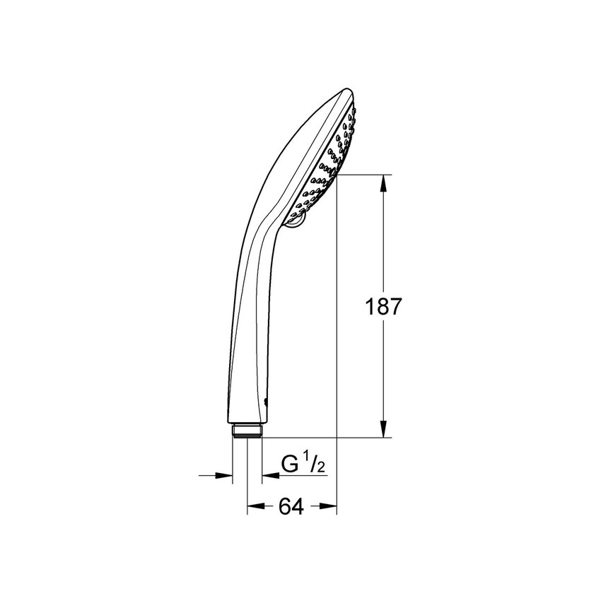 Grohe 27222000 Euphoria 110 Champagne Manopola Doccia a 3 Getti