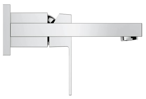 Immagine di Grohe EUROCUBE miscelatore a 2 fori, per lavabo, con mousseur regolabile, senza corpo incasso, finitura cromo 19895000