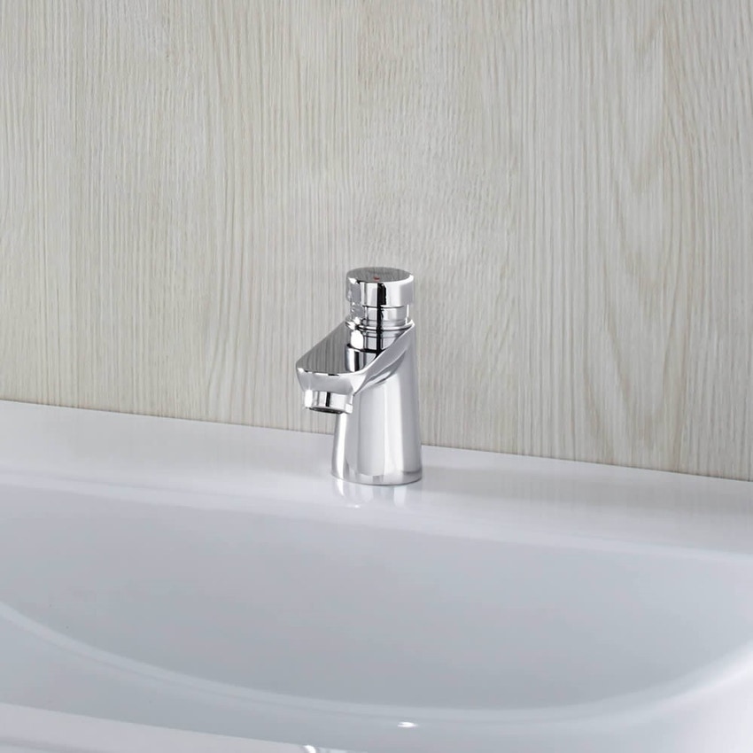 Immagine di Grohe EUROECO COSMOPOLITAN T rubinetto con autochiusura a tempo, con risparmio idrico, finitura cromo 36265000