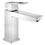 Immagine di Grohe EUROCUBE miscelatore monocomando H.17 cm, per lavabo, bocca P.13 cm, con scarico e risparmio idrico, finitura cromo 23445000