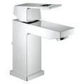 Immagine di Grohe EUROCUBE miscelatore monocomando H.16 cm, per lavabo, con scarico e risparmio idrico, finitura cromo 2312700E