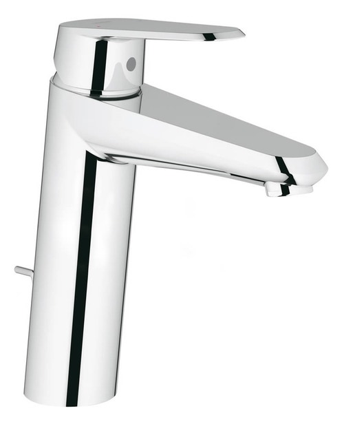 Immagine di Grohe EURODISC COSMOPOLITAN miscelatore monocomando H.18 cm, per lavabo, con scarico, finitura cromo 23448002