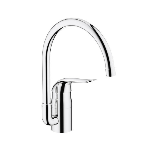 Immagine di Grohe EUROECO SPECIAL miscelatore monocomando, per lavello, bocca girevole e limitatore di portata regolabile, finitura cromo 32786000