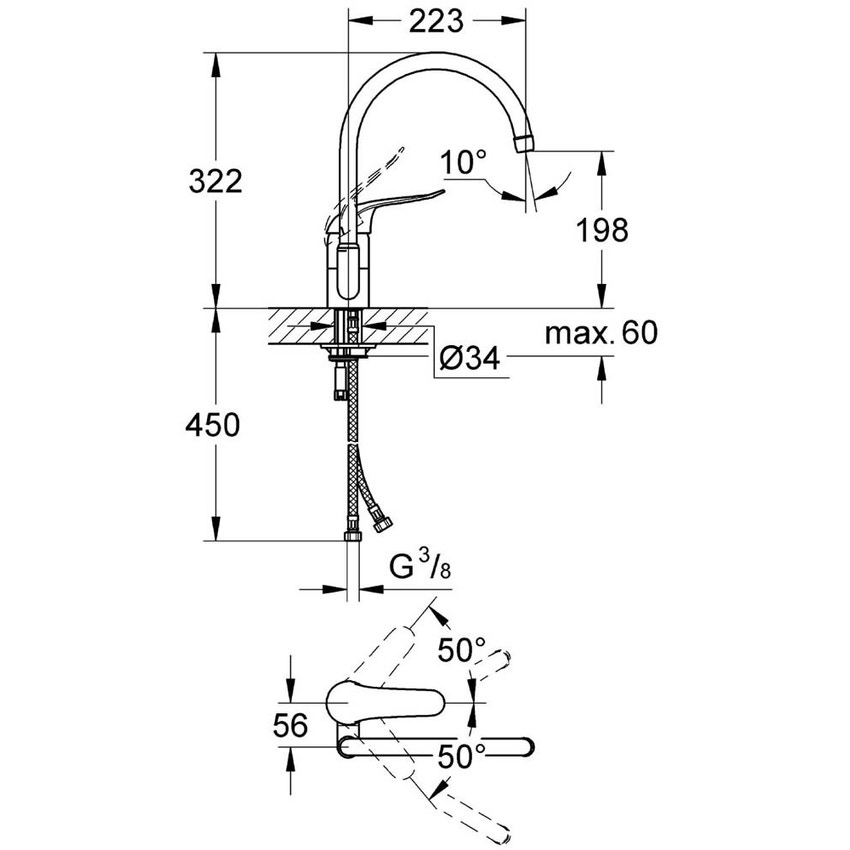 Grohe Euroeco Special Miscelatore Monocomando Per Lavello