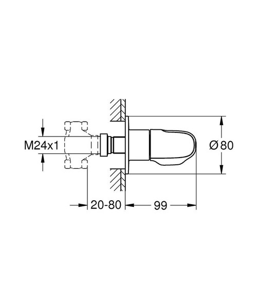 Immagine di Grohe Grohtherm 1000 New Parte esterna per rubinetti da incasso finitura cromo 19981000