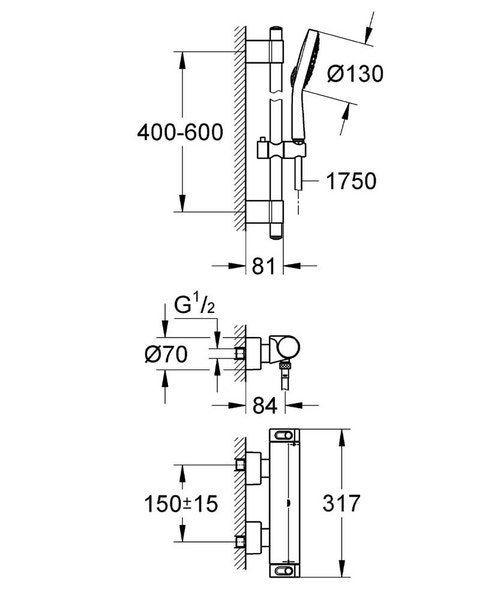 Doccetta Estraibile GROHE 46246000 - Cromo, Ricambio Originale, Qualit&agrave; Tedesca