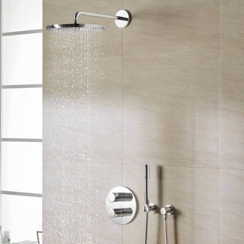 Immagine di Grohe Grohtherm 3000 Cosmopolitan Set Doccia Rainshower® Cosmopolitan 310 finitura cromo 34630000