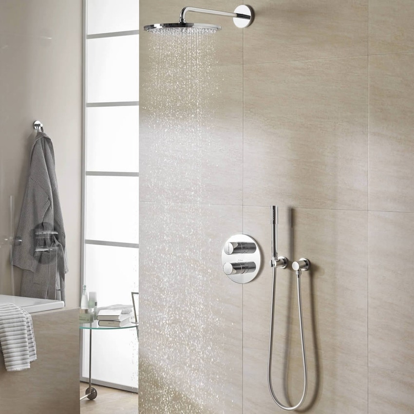 Immagine di Grohe Grohtherm 3000 Cosmopolitan Set Doccia Rainshower® Cosmopolitan 310 finitura cromo 34630000