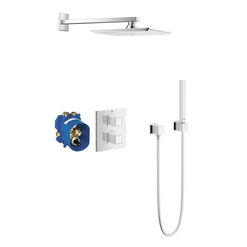 Immagine di Grohe Grohtherm Cube Set Doccia Rainshower Allure 230 finitura cromo 34506000