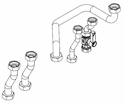 Immagine di Beretta collegamento idraulico per uso in Box Green modelli c.s.i 20009528