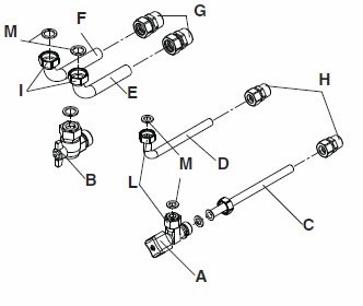 Immagine di Beretta kit collegamenti idraulici  e rubinetti  gas/sanitario 20085814