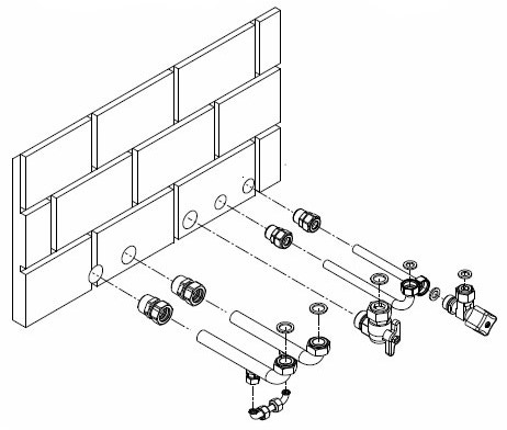 Immagine di Beretta kit raccordi idraulici Ciao At 20114670