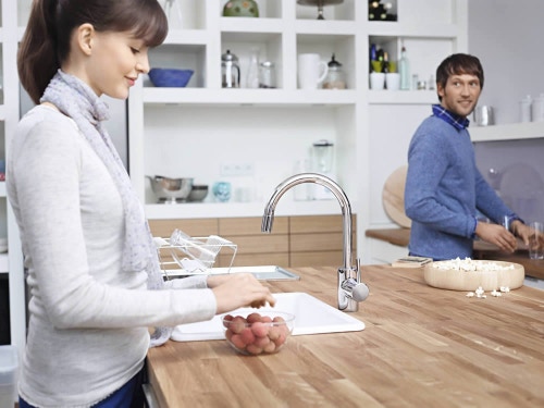 Immagine di Grohe Concetto Miscelatore Monocomando Lavello con Mosseur Estraibile finitura cromo 32663001