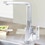 Immagine di Grohe EUROCUBE miscelatore monocomando H.31 cm per lavello, con bocca girevole, finitura cromo 31255000