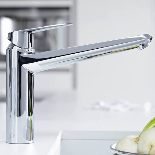Immagine di Grohe EURODISC COSMOPOLITAN miscelatore monocomando H.21 cm per lavello, bocca girevole, finitura cromo 33770002