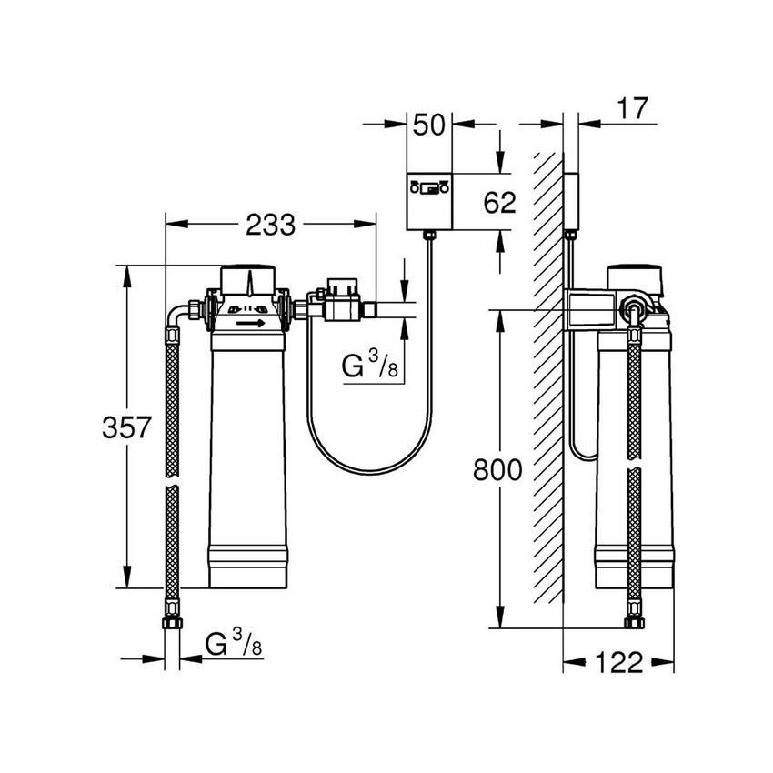 Immagine di Grohe Red Filtro con testata 40438001