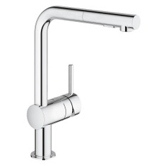 Immagine di Grohe MINTA miscelatore monocomando H.33 cm per lavello, con bocca girevole, finitura cromo 30274000