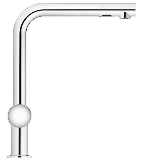 Immagine di Grohe MINTA miscelatore monocomando H.33 cm per lavello, con bocca girevole, finitura cromo 30274000
