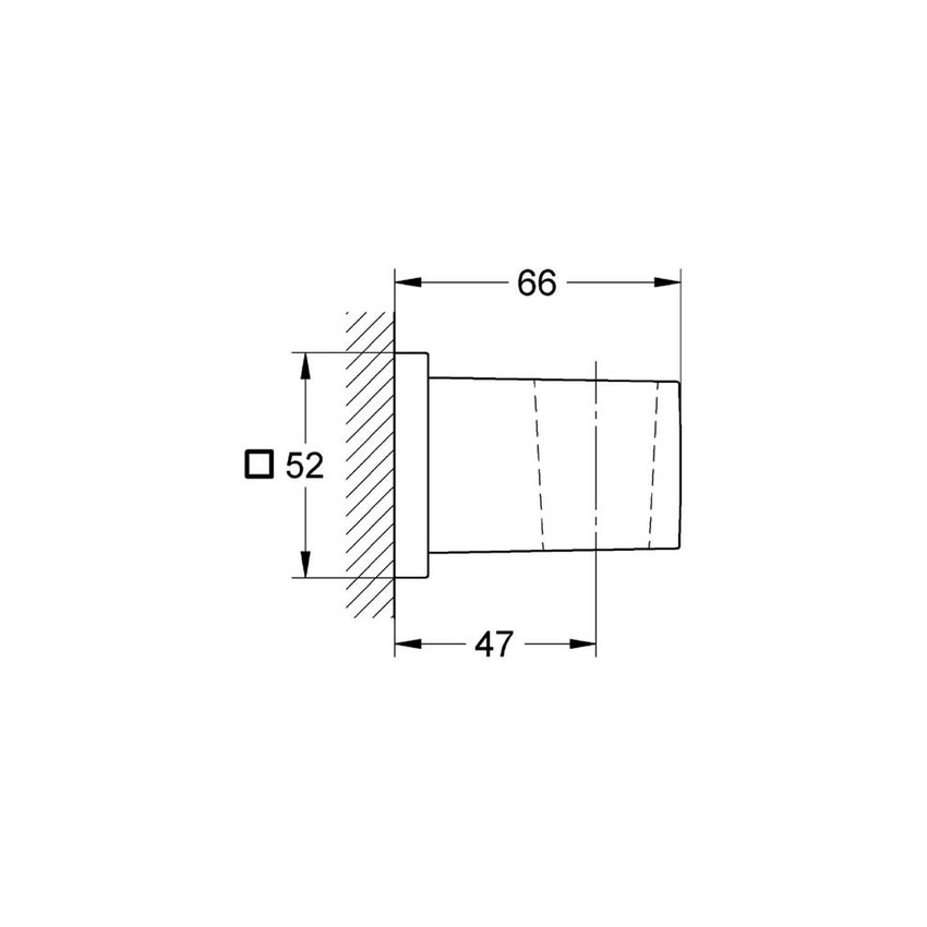 Immagine di Grohe EUPHORIA CUBE supporto a parete per manopola doccia, finitura cromo 27693000
