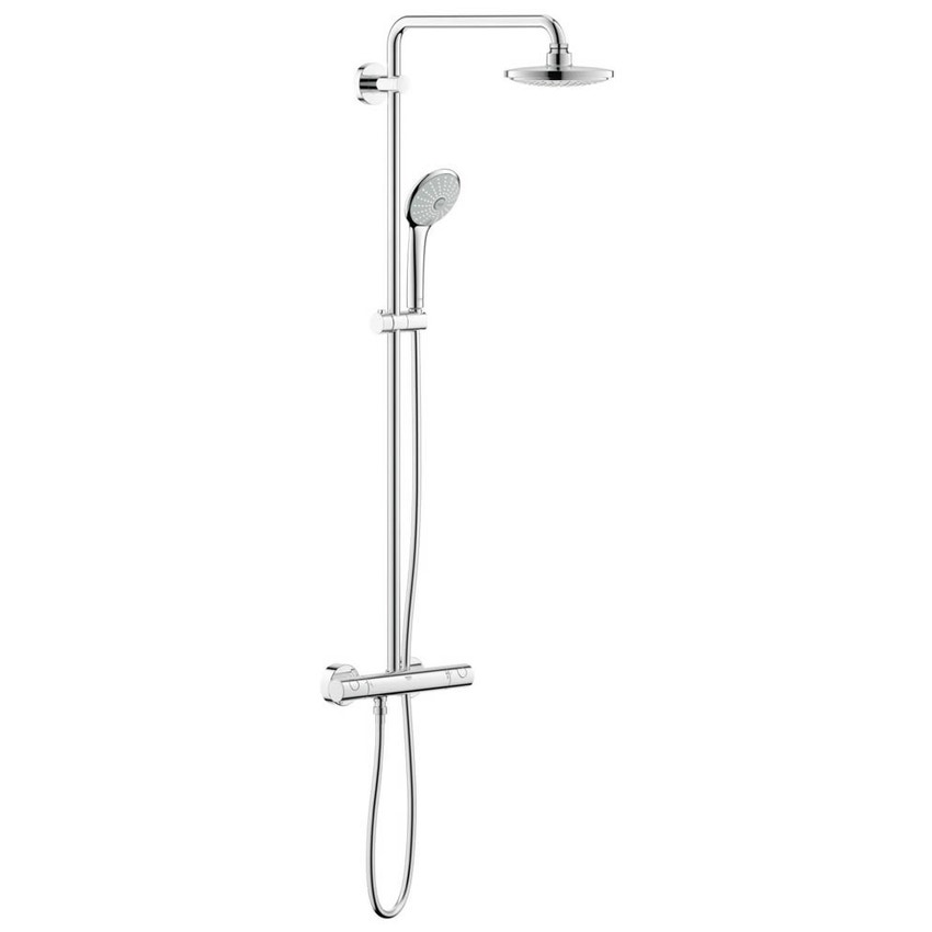 Immagine di Grohe Euphoria 180 System Sistema doccia con termostatico, GROHE EcoJoy® 9,5 l/min finitura cromo 27615000