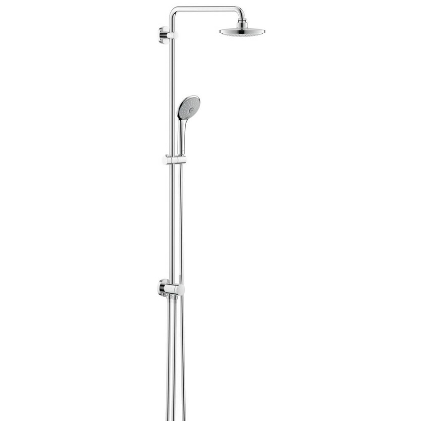 Immagine di Grohe Euphoria System Colonna Doccia con Deviatore, Soffione doccia Ø 180mm, Manopola Doccia 110, Monogetto, Cromo, GROHE EcoJoy® finitura cromo 27421001