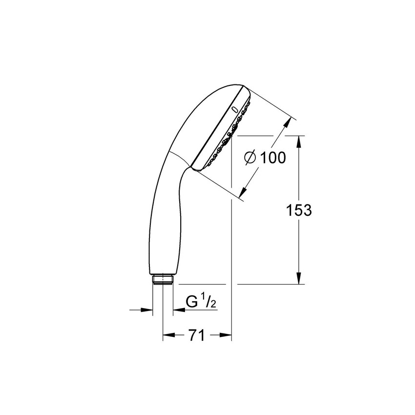 Manopola doccia a 4 getti: