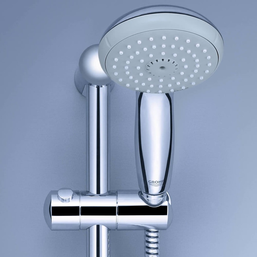 Immagine di Grohe Tempesta 100 Set asta doccia con manopola (100 mm), asta (600 mm) e flessibile (1.750 mm), 3 tipologie di getto, 9,5 l/min finitura cromo 27644000